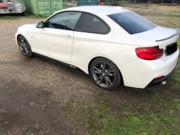 BMW Blanche profil arrière gauche Hugo